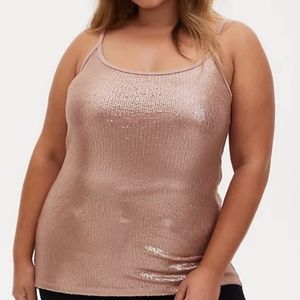 Torrid gold sequin foxy cami